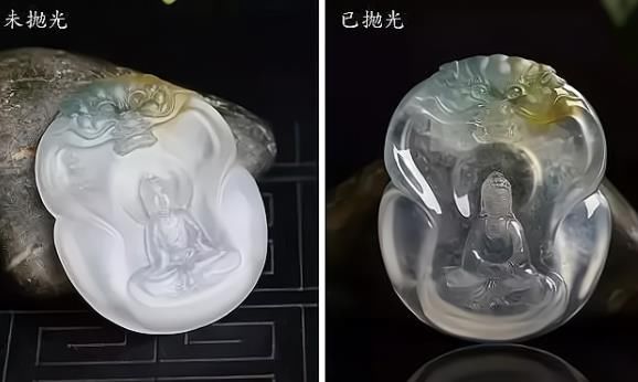翡翠起货前后对比图-翡翠抛光的正确方法