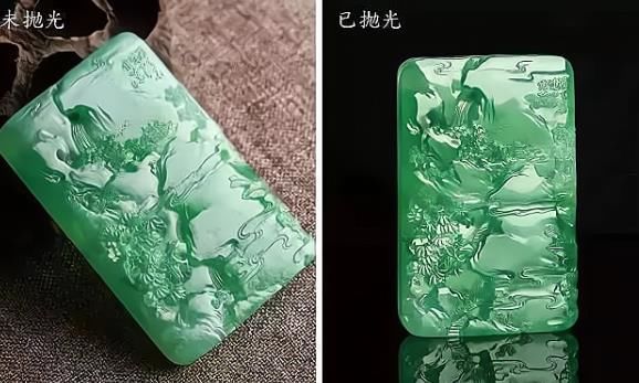翡翠起货前后对比图-翡翠抛光的正确方法-第3张-翡翠-玉仓库