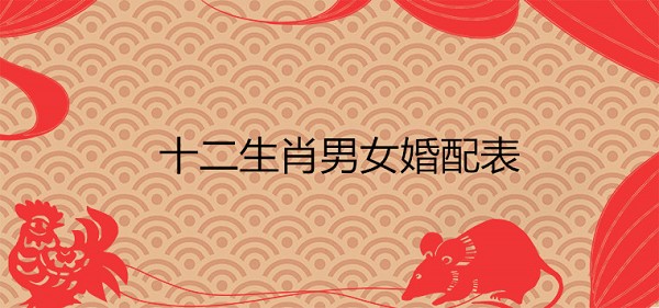 十二生肖男女最理想的伴侣