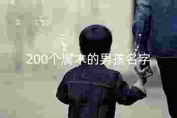 200个属木的男孩名字_五行缺木必须看
