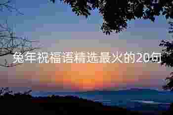 兔年祝福语精选最火的20句