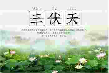 三伏天每伏几天_三伏天祛湿气最佳时间