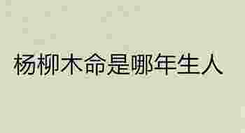 杨柳木命是哪年生人_杨柳木命几月出生的好