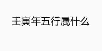 壬寅年五行属什么_壬寅年出生的人是什么命