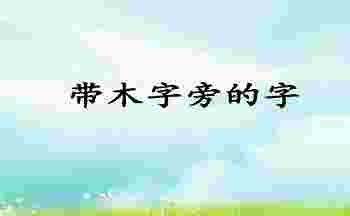 木字旁最吉利寓意好的字男孩_木字旁取名男孩注意事项